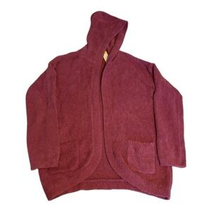 NWT RUMI + RYDER XL The Teddy Yarn Hooded Cardigan Magenta